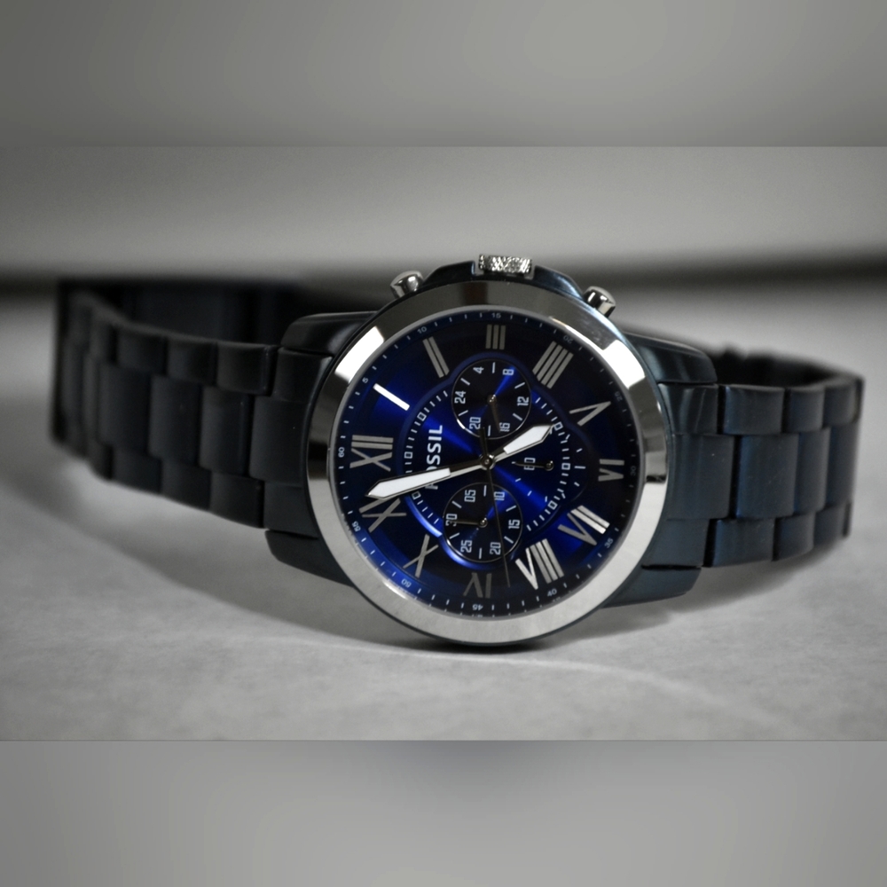 Blue Fossil Grant Chronograph Metal Watch FS5230